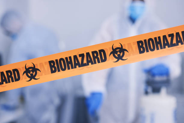 Professional Biohazard Cleanup technician working in Highland Park, MI